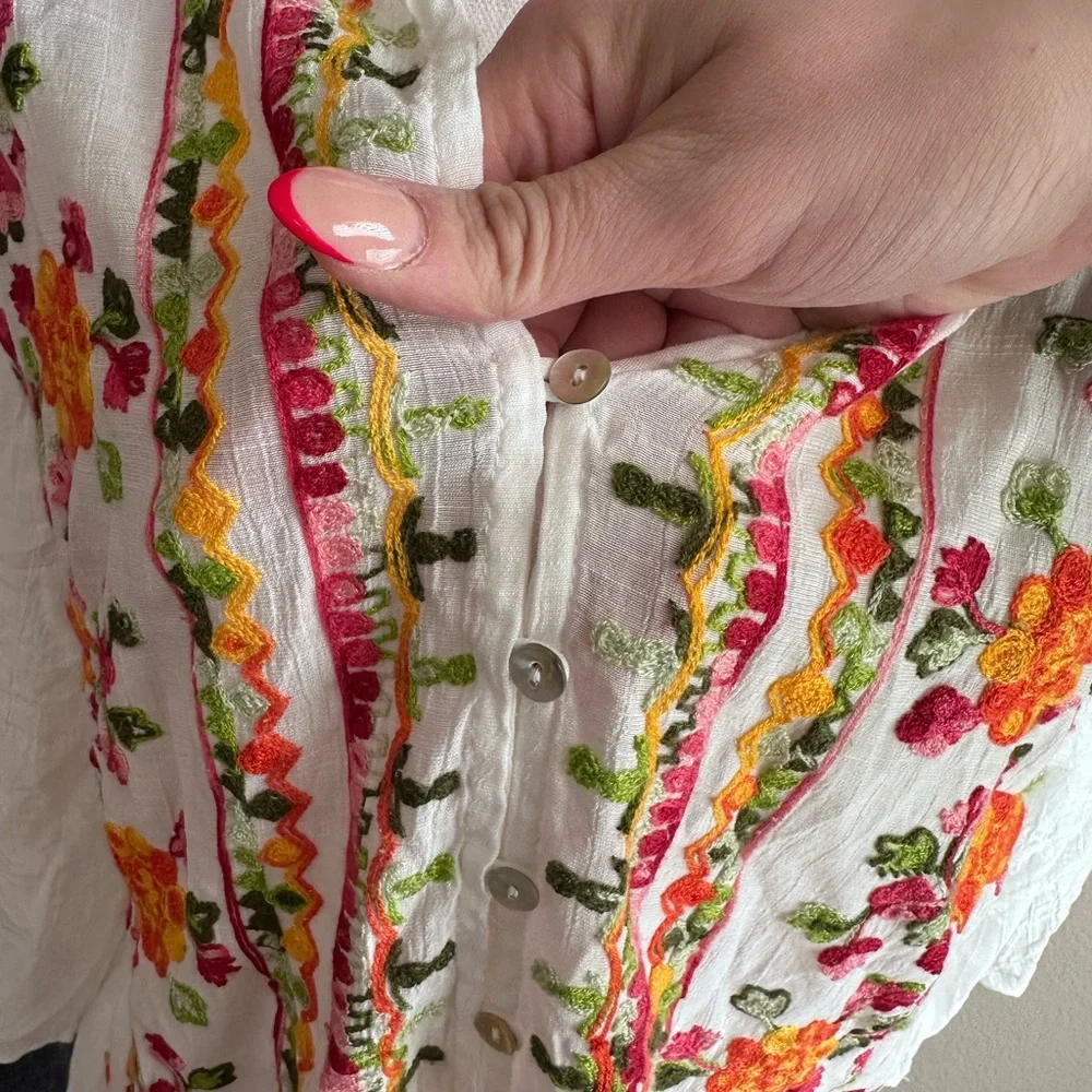 Embroidered Floral Blouse - Picture 6 of 12